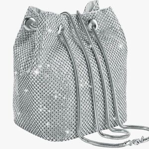 Silver Evening Bucket Bag